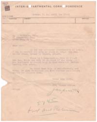 Letter to Joseph Kuna regarding a one-way ticket from Sydney, NS to Kenora, SK.