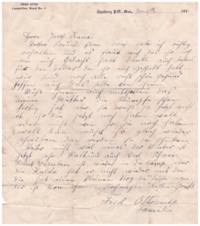 Letter to Jospeh Kuna from Fred Otto in Manitoba, letter is written in German.