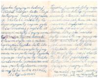 Letter to Joseph Kuna from Mary Bouzniak. Letter is in Polish.