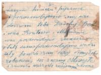 Letter to Joseph Kuna and brother from their sister, letter in Polish.