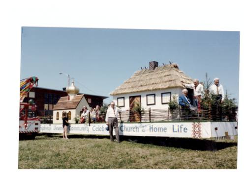 Photograph of Sydney's Ukrainian Community Celebration of Church and Home float.