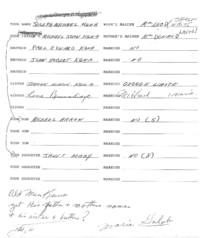 Family genealogical records of Joseph Michael Kuna, including wife’s maiden name, brother, sister and their spouses' information as well as any children.