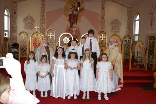 Photograph of First Communion at Holy Ghost Ukrainian Catholic Parish (2009).